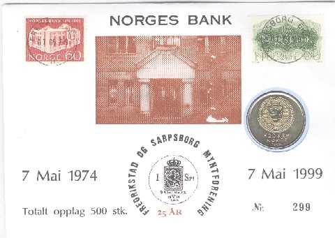 Bilde av Fredrikstad og Sarpsborg myntforening 25 r